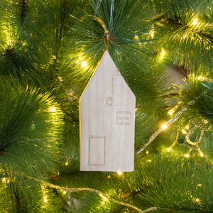 Hand carved wooden Christmas decorations
